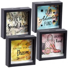 Shadow Box Bank, Saving for a Rainy Day I Could Give Up Shopping Emergency Fund   263428139449